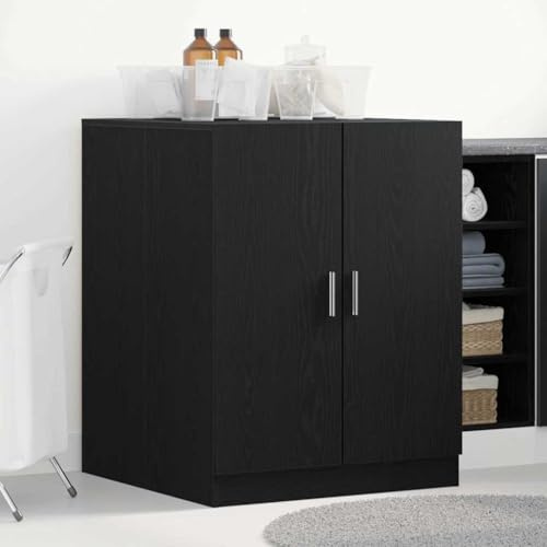 Générique Meuble pour Machine à Laver Chêne Noir 70.5 x 71.5 x 91.5 cm,Accessoires pour Lave-Linge & sèche-Linge,862667
