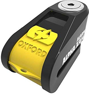 OXFORD Alpha XA14 Alarm Disc Lock (14mm Pin) - Yellow/Black LK278