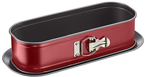 TefalJ 1640314 Delibake Moule A Cake Avec Charnière 30x11cm Rouge/Gris