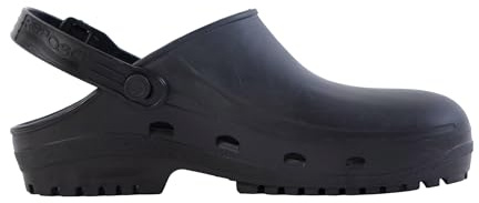 REPOSA Max - Zoccoli Sanitari Donna e Uomo in Gomma con Suola Antiscivolo SRC, Ciabatte Sanitarie Anatomiche con Laccetto Regolabile, Scarpe Sanitarie Sterilizzabili Antishock Traspiranti Leggere