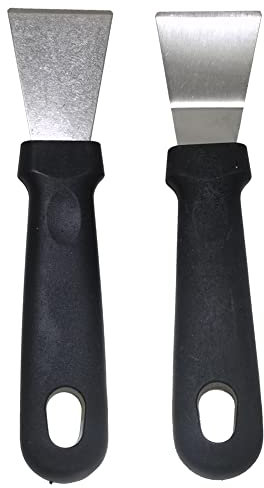 Aufkleber-Schaber, Eiskasten, Frostschaufel, Glas/Fliesen/Wand/Boden, Klebstoffentferner mit Edelstahlklinge, 2 Stück GEEWIN