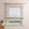 Delien Raffrollo Leinenoptik Transparente Rollos Landhaus Küche Gardine Modern Raffgardine mit Blumendruck »Löwenzahn« Bändchenrollo für Klein Fenster mit Tunnelzug BxH 100x140cm,Sand