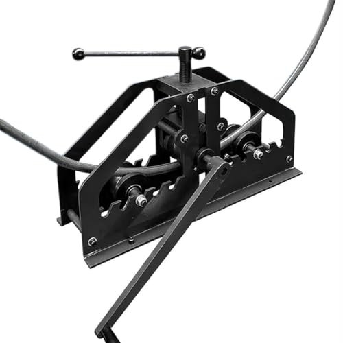 CYMYYDS Tubing Notcher Manual Metal Tube Bender Machine 1-1/4 to 2 Round Roller Stretcher Shrinker, Heavy Duty Pipe Metal Bending Tool, Tube Pipe Bender