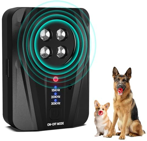 Anti Bell Gerät Hunde, 33FT Auto Antibell Ultraschall Gerät, Hunde Bellen Stoppen mit 3 Modi, Wiederaufladbares Antibell für Hunde, Sichere Ultraschall Gegen Bellen für Kleine und Große Hunde