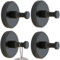 OYIWINMI 4 ganchos de pared con ventosa de acero inoxidable, ganchos con ventosa al vacío, prácticos ganchos para toallas con ventosas para baño y cocina, toallero sin taladrar, soporta 11 kg (negro)