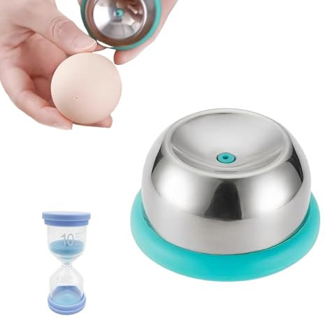 YFaith Eierpikser, Edelstahl Eierstecher Eipicker, mit 10-Minuten-Stundenglas Eieranpiekser, Robuste Eierpflücker, für Küche, Esszimmer, Bar