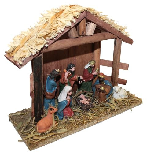 Widdle Gifts Presepe di Natale 8 Figura Fissa e Scena Stalla 4409