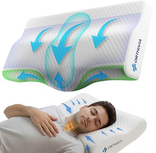 Orthivia Seitenschläferkissen Memory Foam | Ergonomisches Nackenkissen
