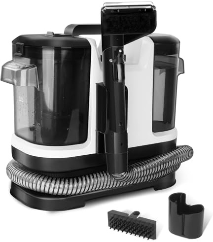 Hoapin Lavatappeti Aspirapolvere Tessuti Divani 500W, Lava Tappezzeria, Pulitore Tappezzeria Serbatoio 1,8L Lava Tessuti per Sedili Auto, Moquette, Tappeti