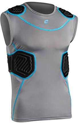 Champro Camiseta de compresión Bull Rush para Hombre, Hombre, FJU10, Carbón y Inserto Negro., S