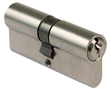 Amig - Cilindro de seguridad - Cerradura para puertas - Antiganzúa y Antitaladro - Incluye 3 llaves - Plateado Mate - Medidas: 80 (40-40 mm)