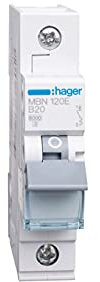 Leitungsschutzschalter 1P B 20A 6kA AC MBN120E Hager Polo 3250614312779