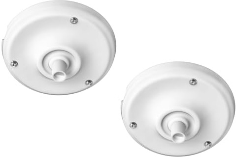 ledscom.de 2 delar tak, porslin, vit, 105mm Ø