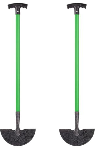 Hardys 2x Garden Tools | Carbon Steel Lawn Edging Border Cutter & Garden Edging Grass Cutter | Half Moon Lawn Edger & Edge Trimmer with Head Step | T Handle 91cm