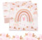 60 Stück Regenbogen Servietten（33 * 33cm), Einwege Servietten Blumen, Boho Servietten Regenbogen, Servietten Sommer, Schöne Papierservietten, für Geburtstag, Taufe, Gartenparty, Hochzeit Deko