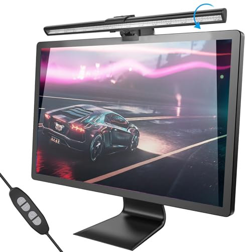 Lámpara Monitor Ordenador 40cm, Barra de Luz de Monitor Usb con Atenuación Automática y Control Táctil,Lámpara de Trabajo Led para el Cuidado de Los Ojos