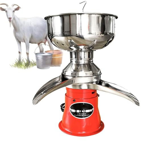 Professional Whipped Cream Dispenser Fresh Milk Cream Centrifugal Separator, Large Aluminum Alloy Manual Cream Separator Milk Separating Machine for Home Dairy Farm Goat Cow Milk