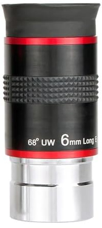 Teleskoptillbehör, 6/9/15/20 mm teleskoptillbehör, 1,25 tum, 68 graders okularset, för okulärt astronomiskt teleskop för teleskop (6 mm)