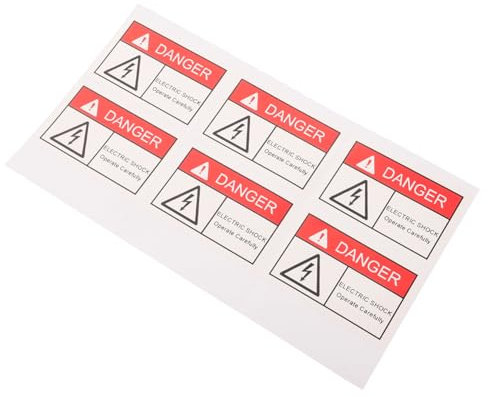 BELLIFFY Étiquette Danger Electrique Panneau Avertissement Chocs Autocollant Prudence Haute Tension Sécurité