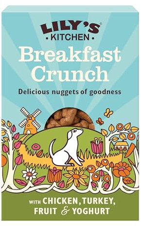 Lily's Kitchen Natural Adult Dry Dog Food - Breakfast Crunch Chicken, Turkey & Yoghurt - Complete Meal Recipes (6 Boxes x 800g)