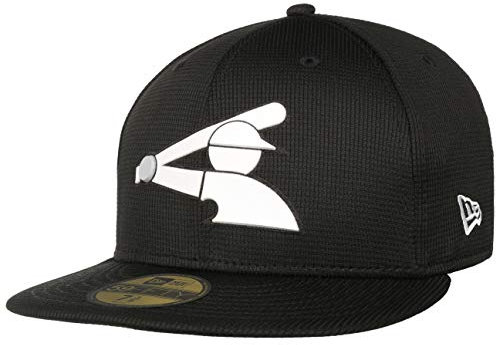 New Era 59Fifty Clubhouse White Sox Cap Basecap Baseballcap Flat Brim Fitted MLB Chicago (7 5/8 (60,6 cm) - schwarz)