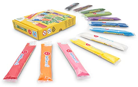 Sabbiarelli Sand-it For Fun – Refill – 12 Buste da 50g cad. di Sabbia Colorata per Sand Art 100% Made in Italy | Sabbia di Marmo Naturale Sicura e Certificata | Attività Creative 3-99 anni