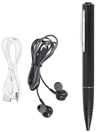 Penna per Registrazione Vocale, Registrazione con Pulsante Mini Registratore Vocale Digitale Dispositivo di Registrazione Tascabile Supporta la Riproduzione di MP3 Grande