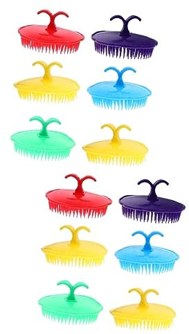 minkissy 24 Stk Massage-shampoo-bürste Haarshampoo-bürsten Tragbares Shampoogerät Kopfhaut Shampoonieren Haarwaschbürste Kopfhautpeeling Kämme Für Kopfhautbürsten Plastik Nähren Mann