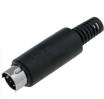 Generico CONNETTORE SPINA MINI DIN 3 POLI VOLANTE a saldare maschio M pvc 3p minidin cavo