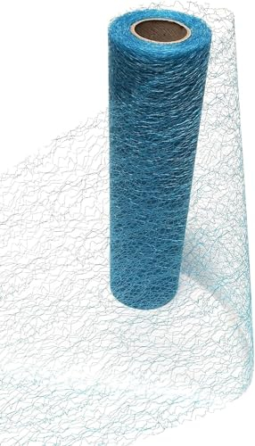 s.dekoda Dekoband 10m x 250mm Türkis Netzband Tischband Spinnennetz Schleifenband