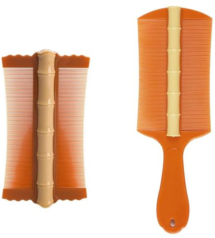 2 Stück Feinzahnkamm gegen Schuppen, Läusekamm für feines und dickes Haar, Feinzahnkamm für Mädchen und Frauen, Läusebürste zur Entfernung von Flöhen, Läusen, Schuppen und verfilztem Haar