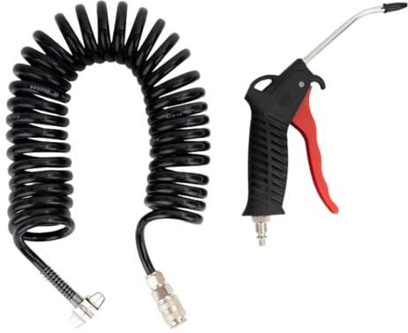 Kit de aire comprimido negro 5 m manguera espiral pistola de soplado camión barco coche manguera de aire comprimido presión máxima 13 BAR, Web Truck