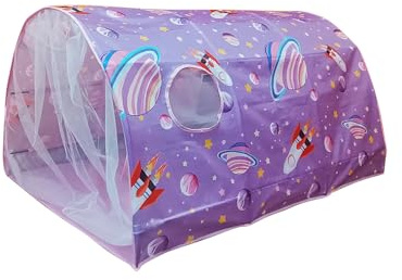Children's Bed Tents - Pop Up Play Tent, Magic Bedroom Canopy, Dream Bed Tent for Girls, Indoor Playhouse Dome, Cosy Sleeping Tent for Children's Room, Birthday, Christmas, Overgrass