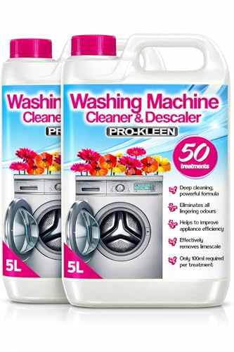 Pro-Kleen Washing Machine Cleaner & Descaler - 100 Treatments - Removes Smells Caused by Mould, Mildew & Damp (2, 5 Litre)