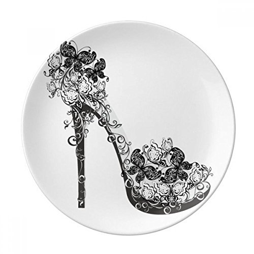 des chaussures à talons hauts Fleur Motif papillon décoratif en porcelaine Assiette à dessert 20,3 cm dîner Maison Cadeau