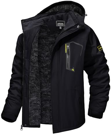 TACVASEN Men's Winter Coats Ski Snow Jacket - Warm Water Resistant Polyester Softshell Hiking Jacket