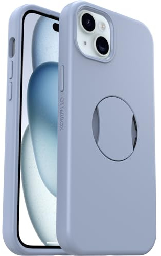 OtterBox OtterGrip Symmetry Case for iPhone 15 Plus/iPhone 14 Plus for MagSafe, Drop Proof, Protective Case with Built-In Grip, 3x Tested to Military Standard, Blue