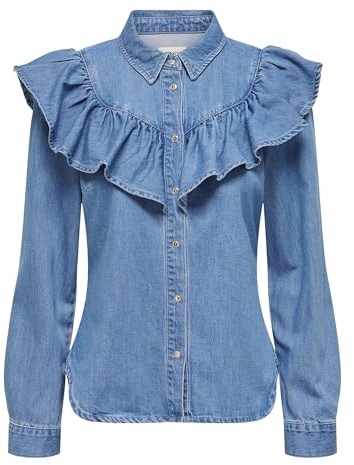 Only Camicia in Jeans da Donna ONLINDIGO, Media Blu Denim, S