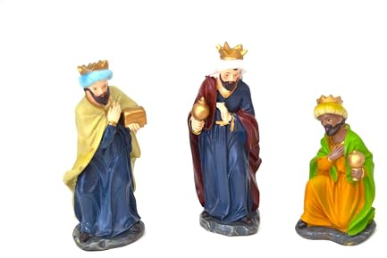 better with friends Reyes Magos 15cm 3 Piezas. figuritas de Navidad 10cm. Conjunto de Escena de Natividad, Figuras de Agricultores. Accesorios de la casa de muñecas Jesús. Mujer oficios belén, Dios