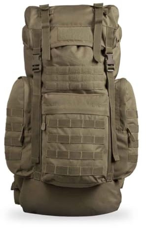 Mil-Tec BW Kampfrucksack Gen.II (65 L) • Taktischer Militär Rucksack mit MOLLE-System & Regenschutz • Bundeswehr Rucksack, Wanderrucksack, Reiserucksack für Trekking & Outdooreinsatz