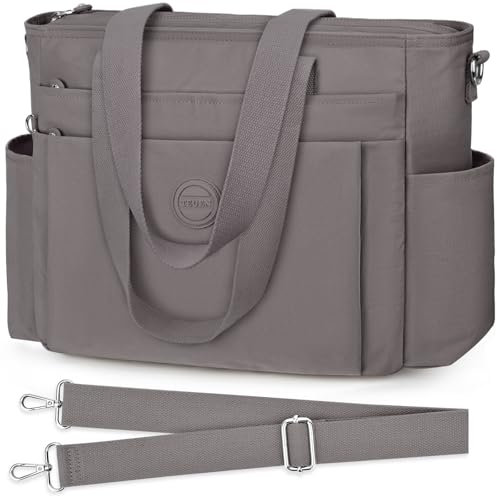 TEUEN Handtasche Damen Mittelgroß, Leichte Henkeltaschen Nylon Tote Bag mit Reißverschluss Damen-Umhängetasche Shopper Crossbody Schultertaschen für Arbeit Reisen Büro Einkaufen Schule