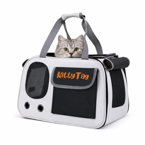 Trasportino per animali domestici, trasportino per cani di piccola taglia e gatti, borsa impermeabile in pelle PU di alta qualità, borsa da trasporto per viaggi, passeggiate, escursionismo, shopping