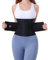 PQWEUU Waist Trainer Belt Adjustable Back Support Workout Belly Band for Women Men, Body Shaper Sports Girdles, Postpartum Belly Band Wrap, Waist Trimmer (Black, XS)