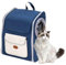 Galatée Hunderucksack, Bequemer Und Atmungsaktiver Haustierrucksack Mit Verbesserten Schultergurten, Katzenreiserucksack Zum Wandern, Camping Und Outdoor(Blau)