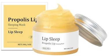 Baume à lèvres à la propolis pour lèvres sèches et gercées, masque de sommeil Overnight Lip Treatment Mask pour des lèvres hydratantes et rebondies, soin de la peau coréen