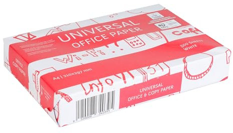 Premium Druckerpapier DIN A4 – 500 Blatt – Weißes Universal Mehrzweck Kopierpapier, CIE Weiße 160 – PEFC Siegel - Ideal für Büro und Heim (1 Ries | 500 Blatt)