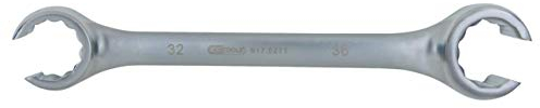 KS Tools 517.0271 Offener Doppel-Ringschlüssel, abgewinkelt, 32x36mm