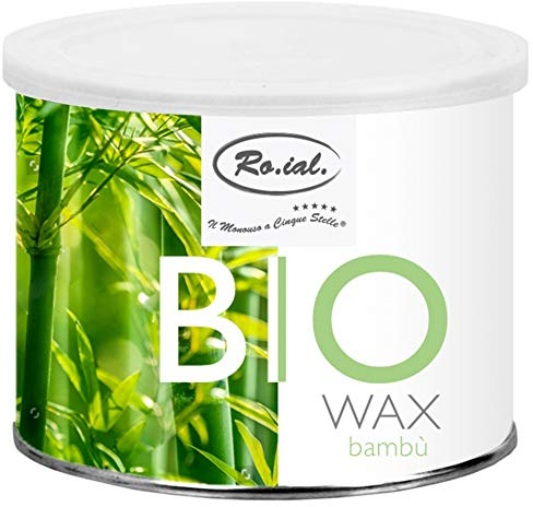 Ro.ial Bio Warmwachs/Enthaarungswachs Dose für Haarentfernung - mit Bio Bambus-Extrakte ohne Mineralöl, Silikone, Parabene, künstliche Duftstoffe und GVO - 400 ml !
