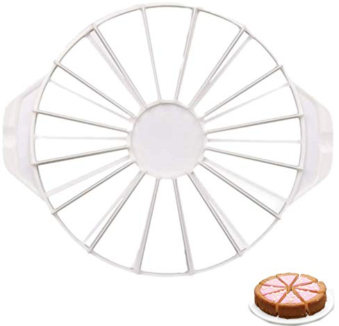 YCZCHE14 Cake Divider Cutter Round Cake Cutter Bread Cake Divider Pastry Slicer Cheesecake Cutter 14/16 Part Cutter Cake Decorating Mold Bakeware Kitchen Baking Tool White 1 Piece