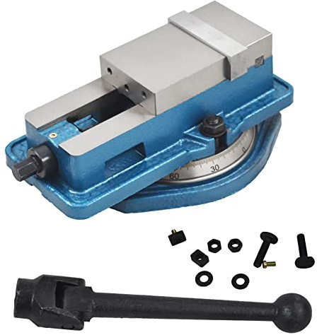 YyDDs Étau de broyeur de précision 3 x 2,95 Levage Anti-mâchoire avec Base pivotante, étau de fraiseuse CNC verrouillable avec étau de Serrage de Base pour Machines de fraisage et de Forage